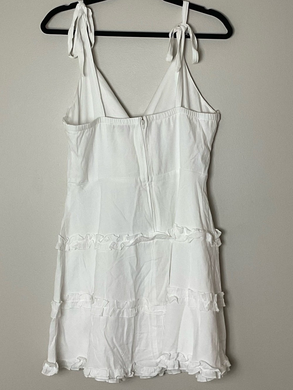 Trixxi White Ruffle Tiered Mini Sundress Cottagecore Fairycore Boho Resort XL - Picture 4 of 6